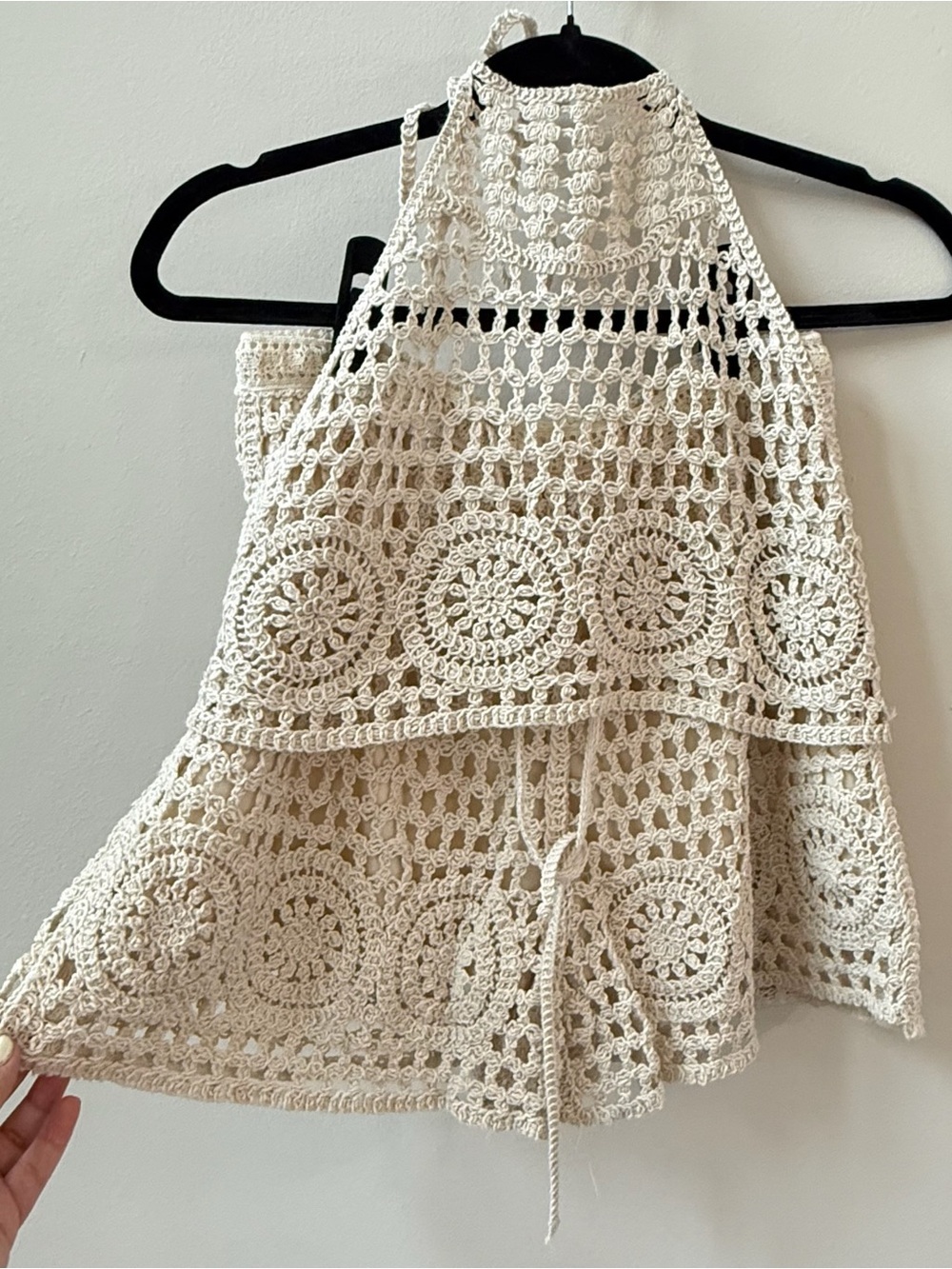 Somya Collection Crochet Halter Crop Top and Mini Skirt Set - Picture 2 of 8